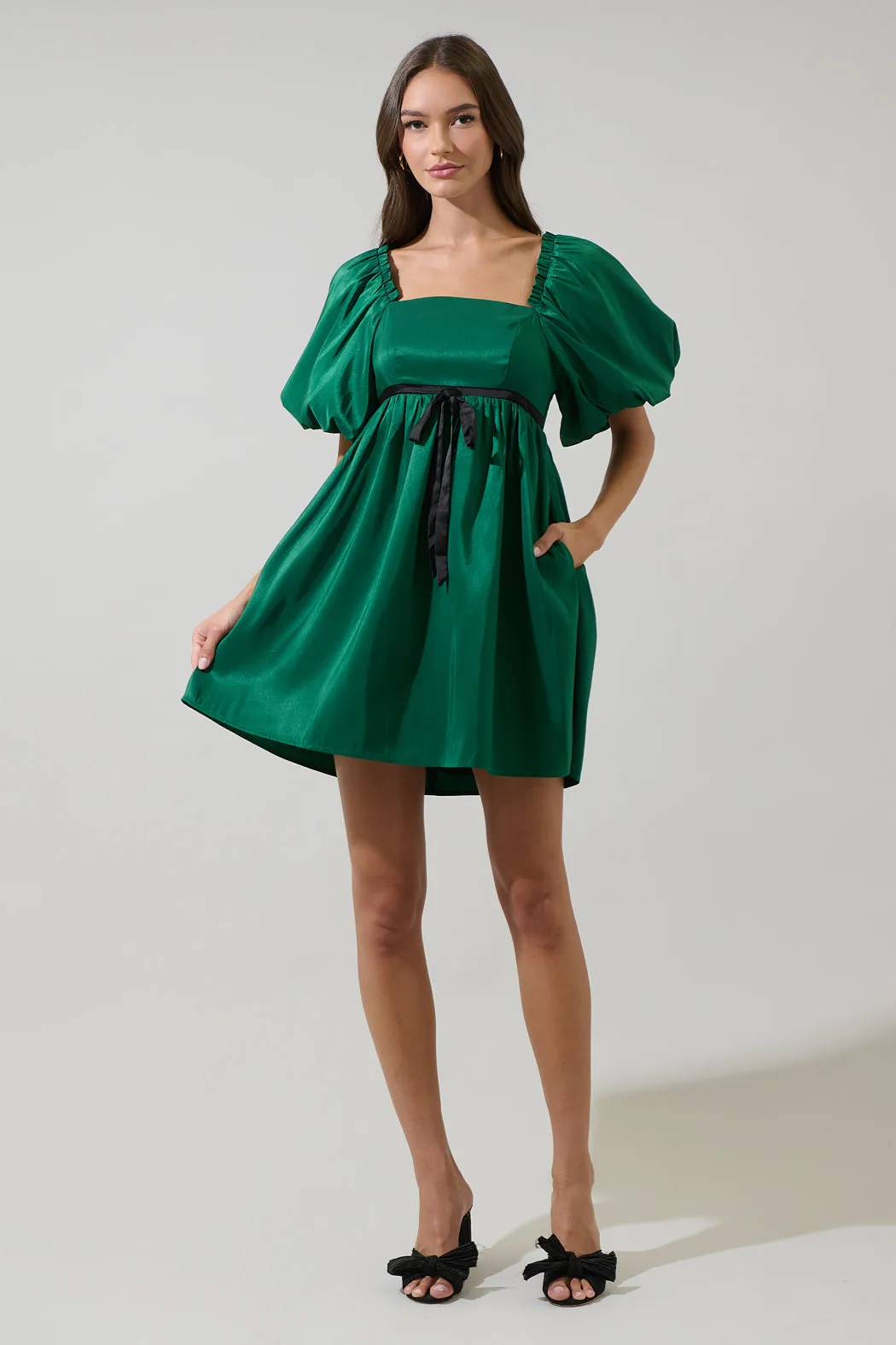 Decima Bubble Sleeve Mini Dress sold by Sugarlips product image thumbnail 4