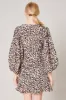 Leopard Lorelei Volume Sleeve Dress sold by Sugarlips