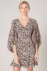 Leopard Lorelei Volume Sleeve Dress sold by Sugarlips