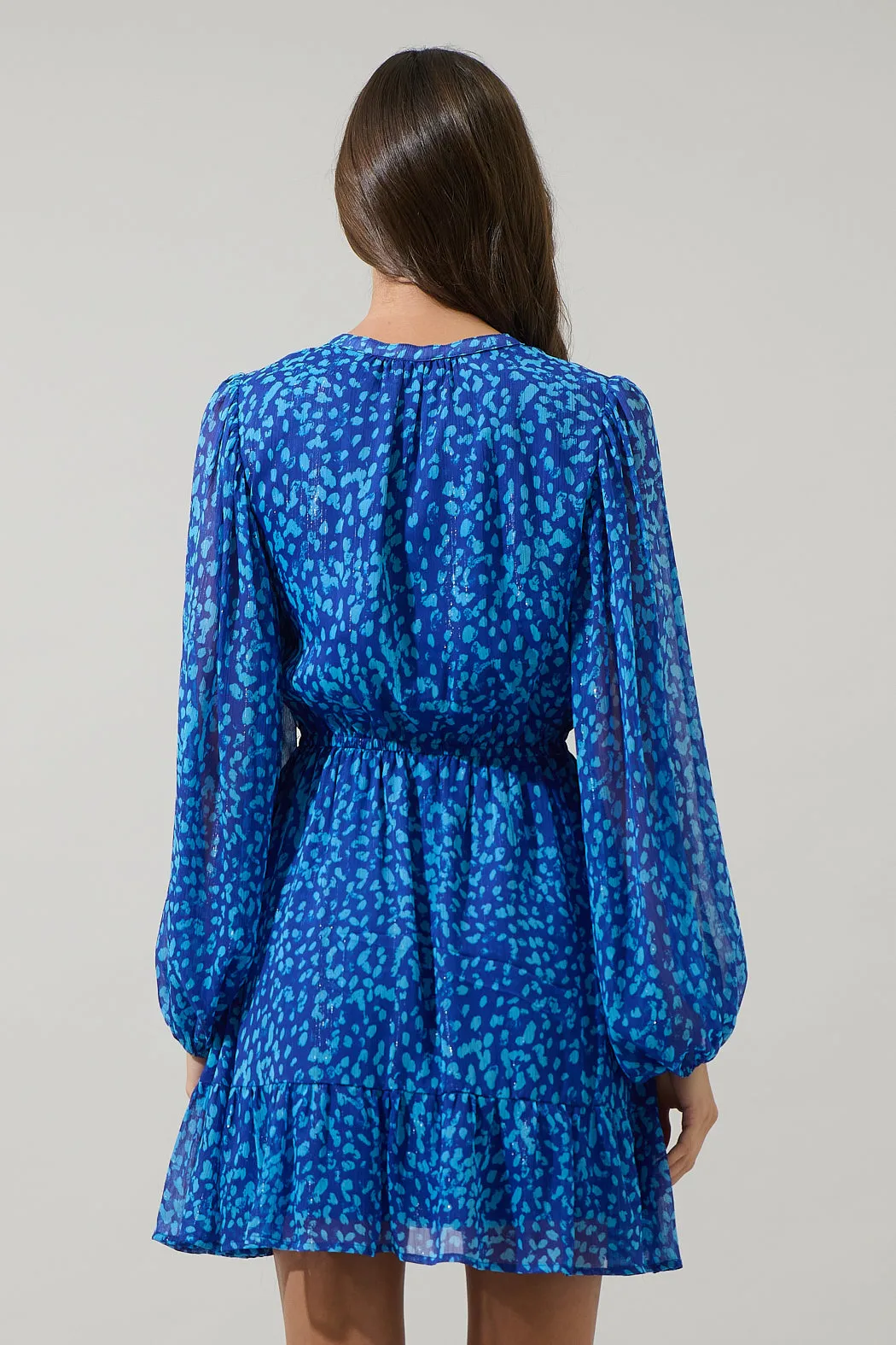 Madeira Abstract Paxton Balloon Sleeve Mini Dress sold by Sugarlips product image thumbnail 2