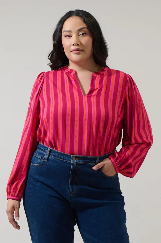 Clarisa Stripes Mavina Top Curve sold by Sugarlips