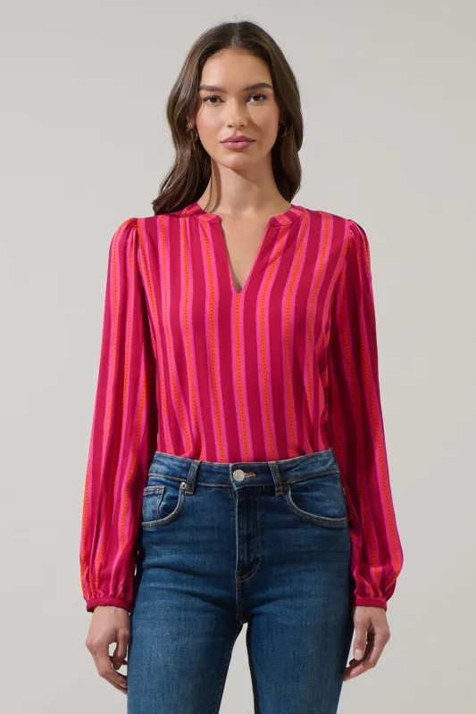 Clarisa Stripes Mavina Top sold by Sugarlips