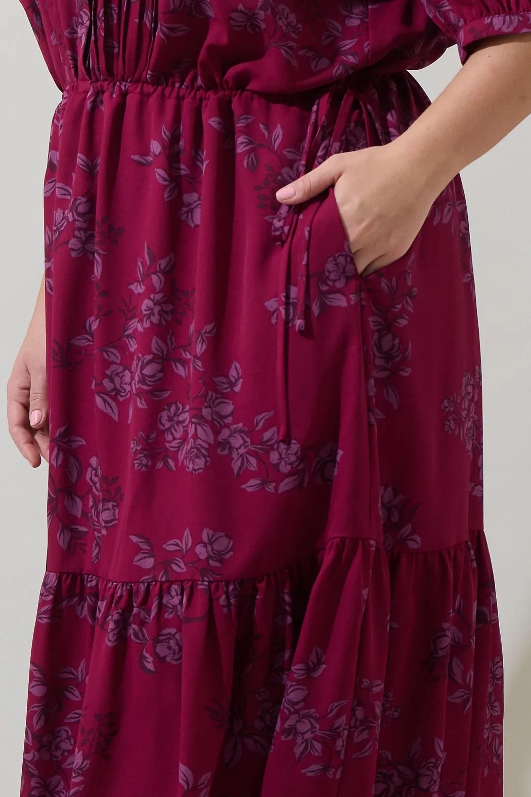 Zurum Floral Pleated Midi Dress Curve sold by Sugarlips product image thumbnail 5