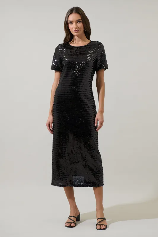 Sherry Liviana Sequin Midi Dress sold by Sugarlips