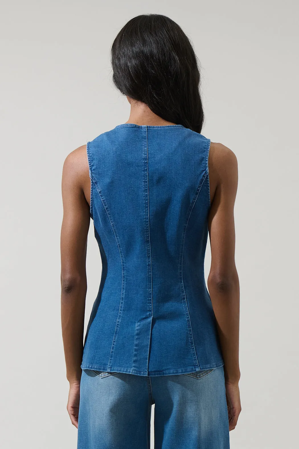 Jeanie Denim Vest sold by Sugarlips product image thumbnail 4
