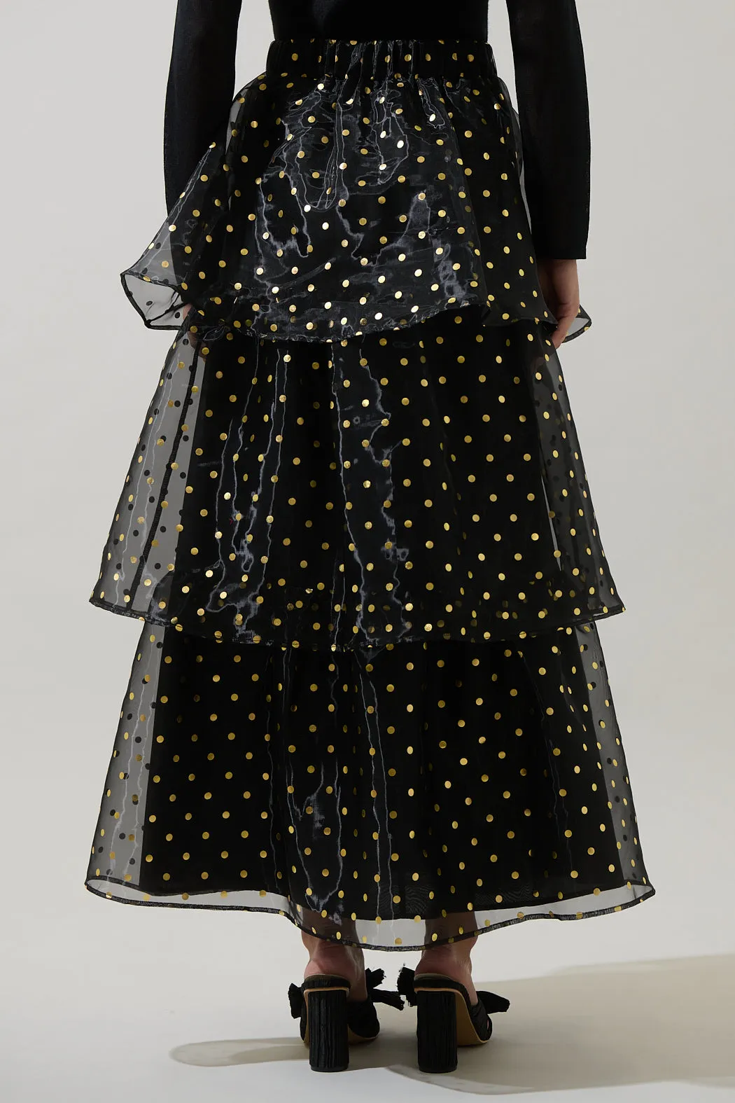 Ferris Polka Dot Halie Organza Maxi Skirt sold by Sugarlips product image thumbnail 3