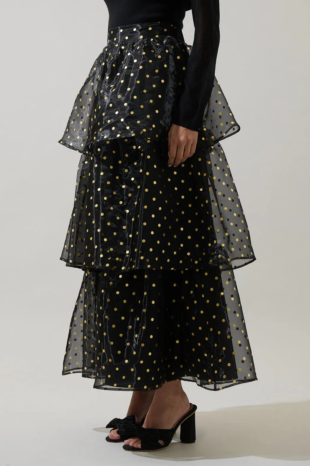 Ferris Polka Dot Halie Organza Maxi Skirt sold by Sugarlips product image thumbnail 4