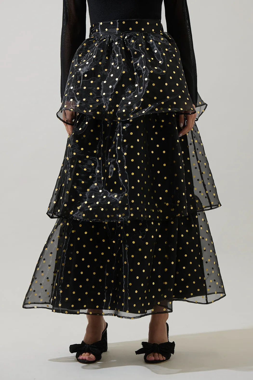 Ferris Polka Dot Halie Organza Maxi Skirt sold by Sugarlips product image thumbnail 2
