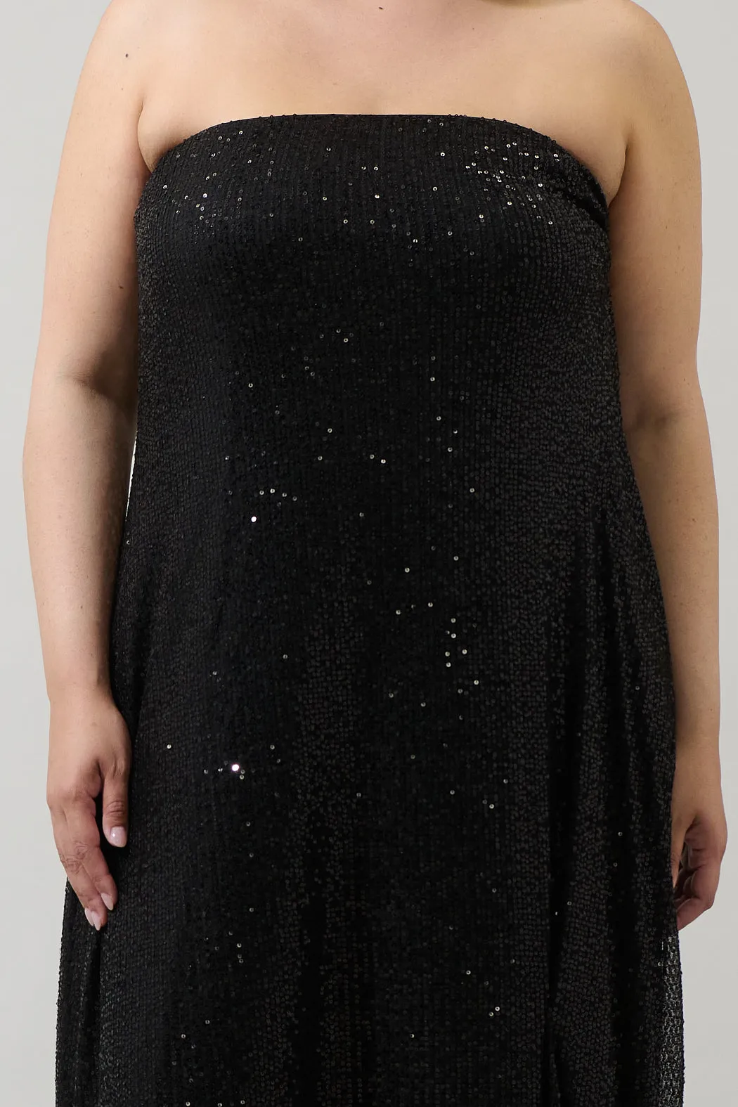 Friday Nights Sequin Strapless Maxi Dress Curve sold by Sugarlips product image thumbnail 4