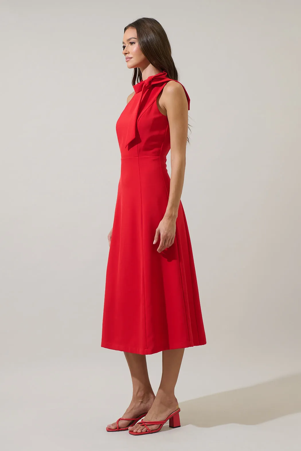 Daliah Sleeveless Bow Midi Dress sold by Sugarlips product image thumbnail 3
