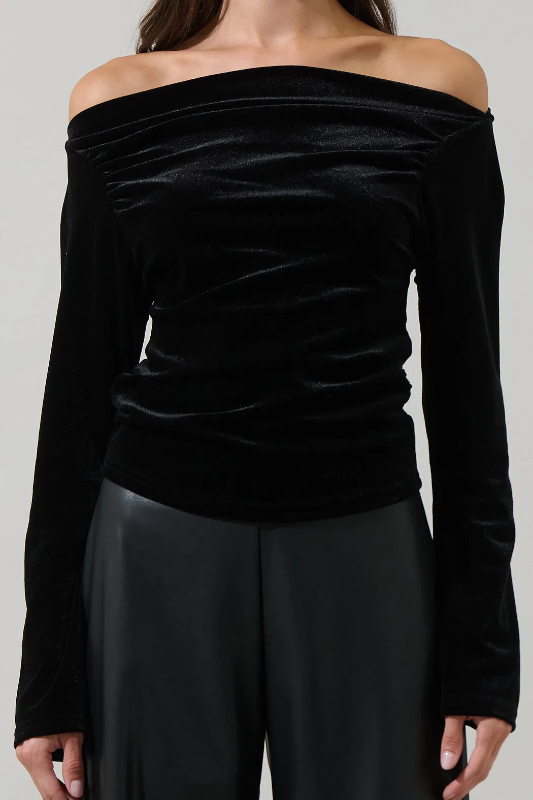 Gracy Velvet Off the Shoulder Top sold by Sugarlips product image thumbnail 5