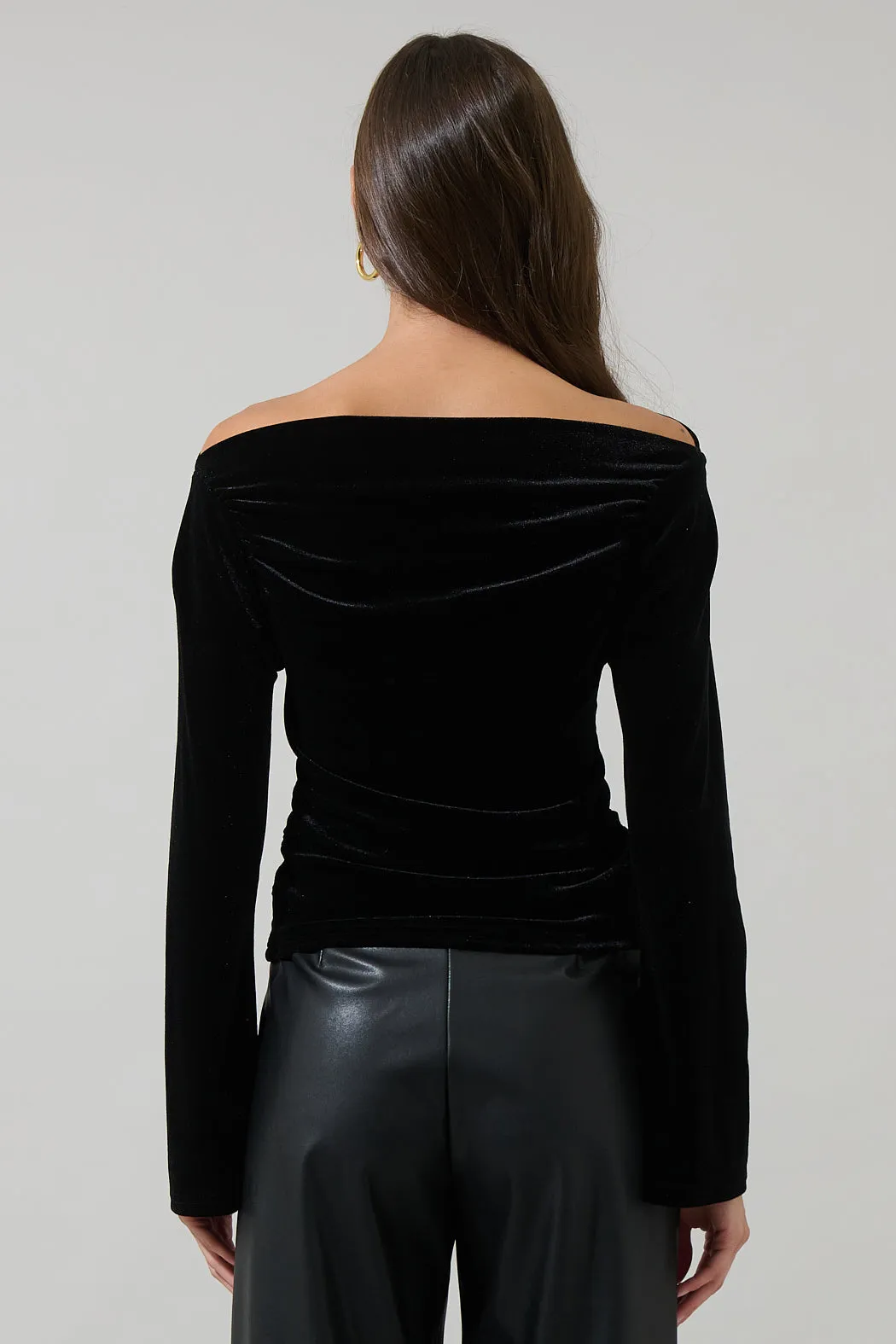 Gracy Velvet Off the Shoulder Top sold by Sugarlips product image thumbnail 2
