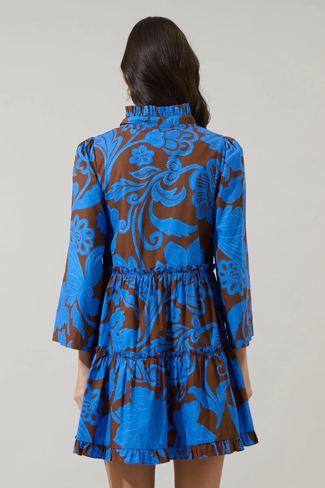 Ofelia Floral Tiered Mini Dress sold by Sugarlips product image thumbnail 3