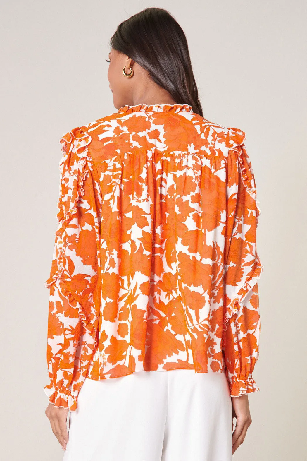 Tangelo Raj Ruffle Balloon Sleeve Blouse sold by Sugarlips product image thumbnail 4