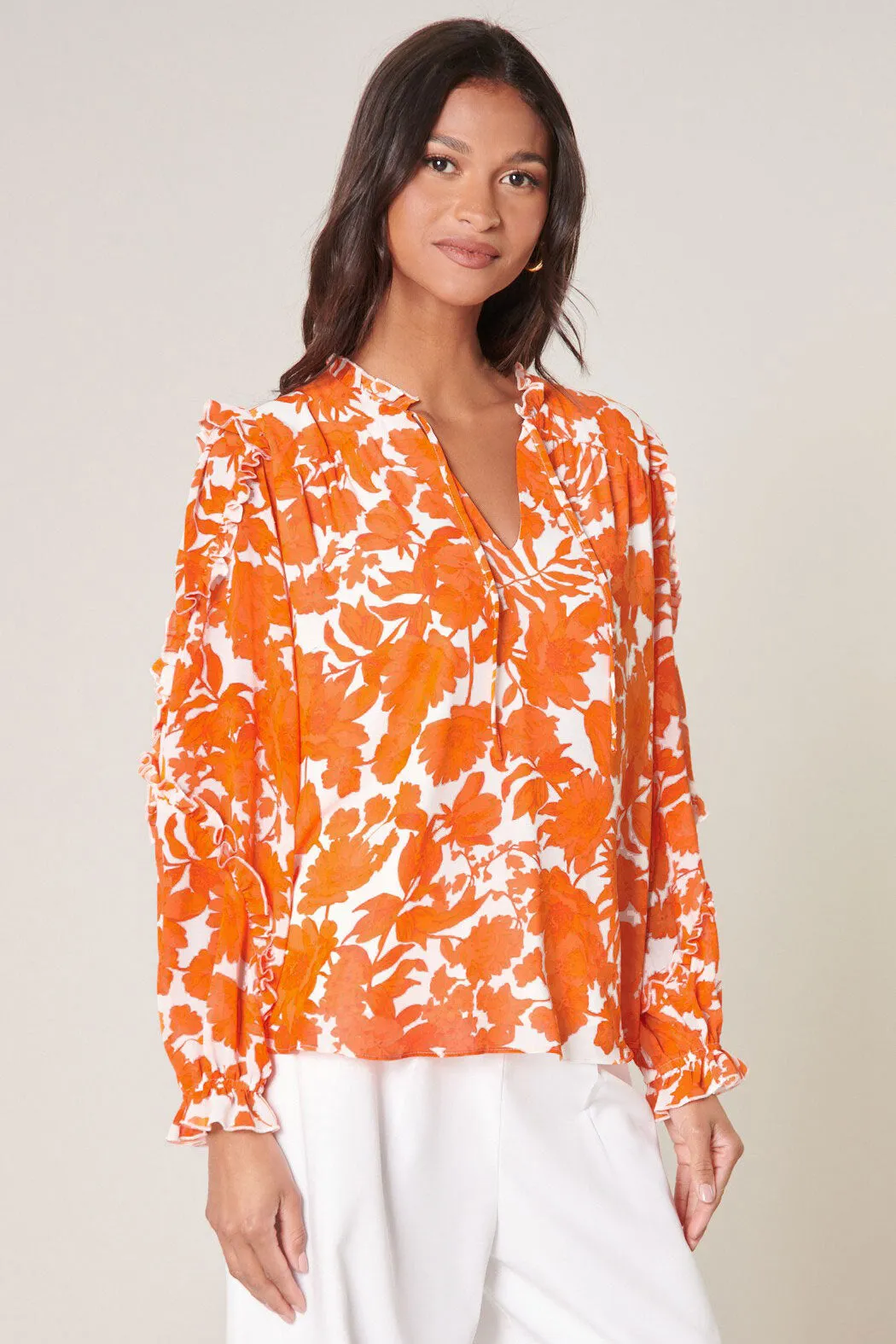 Tangelo Raj Ruffle Balloon Sleeve Blouse sold by Sugarlips product image thumbnail 3