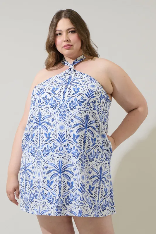 Romina Tropical Amory Halter Mini Dress Curve sold by Sugarlips