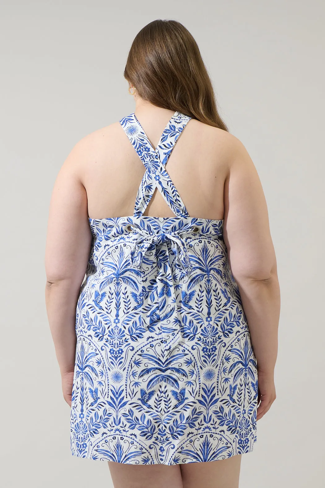 Romina Tropical Amory Halter Mini Dress Curve sold by Sugarlips product image thumbnail 2