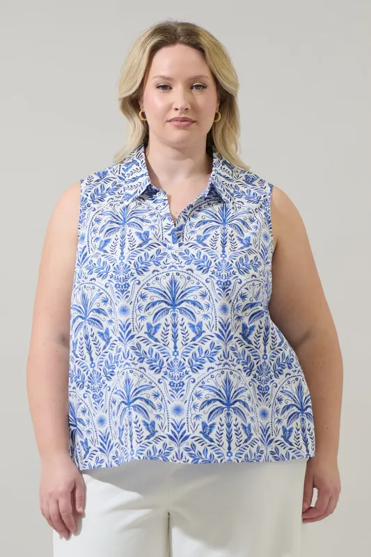 Romina Tropical Kirsa Sleeveless Top Curve sold by Sugarlips