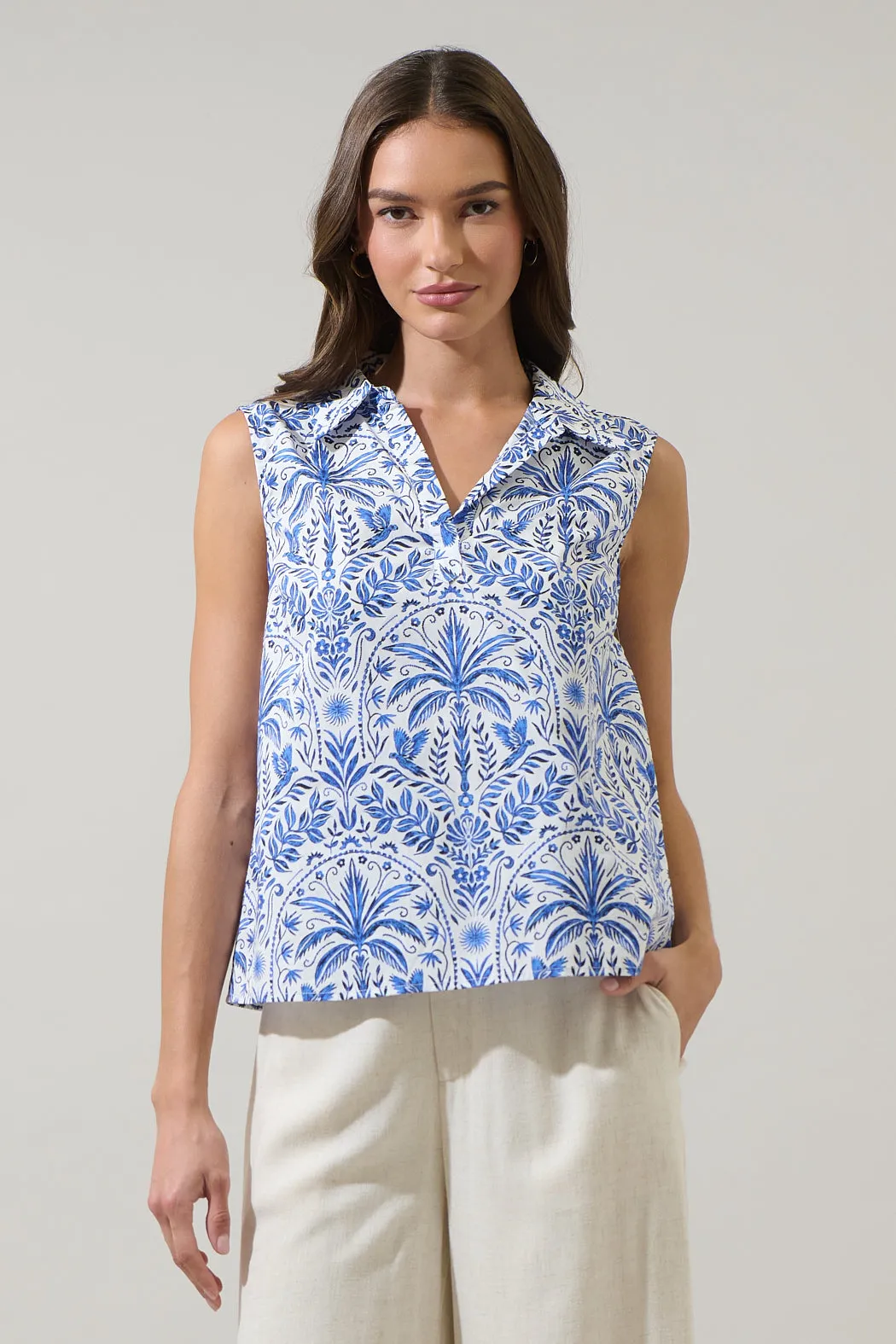 Romina Tropical Kirsa Sleeveless Top sold by Sugarlips
