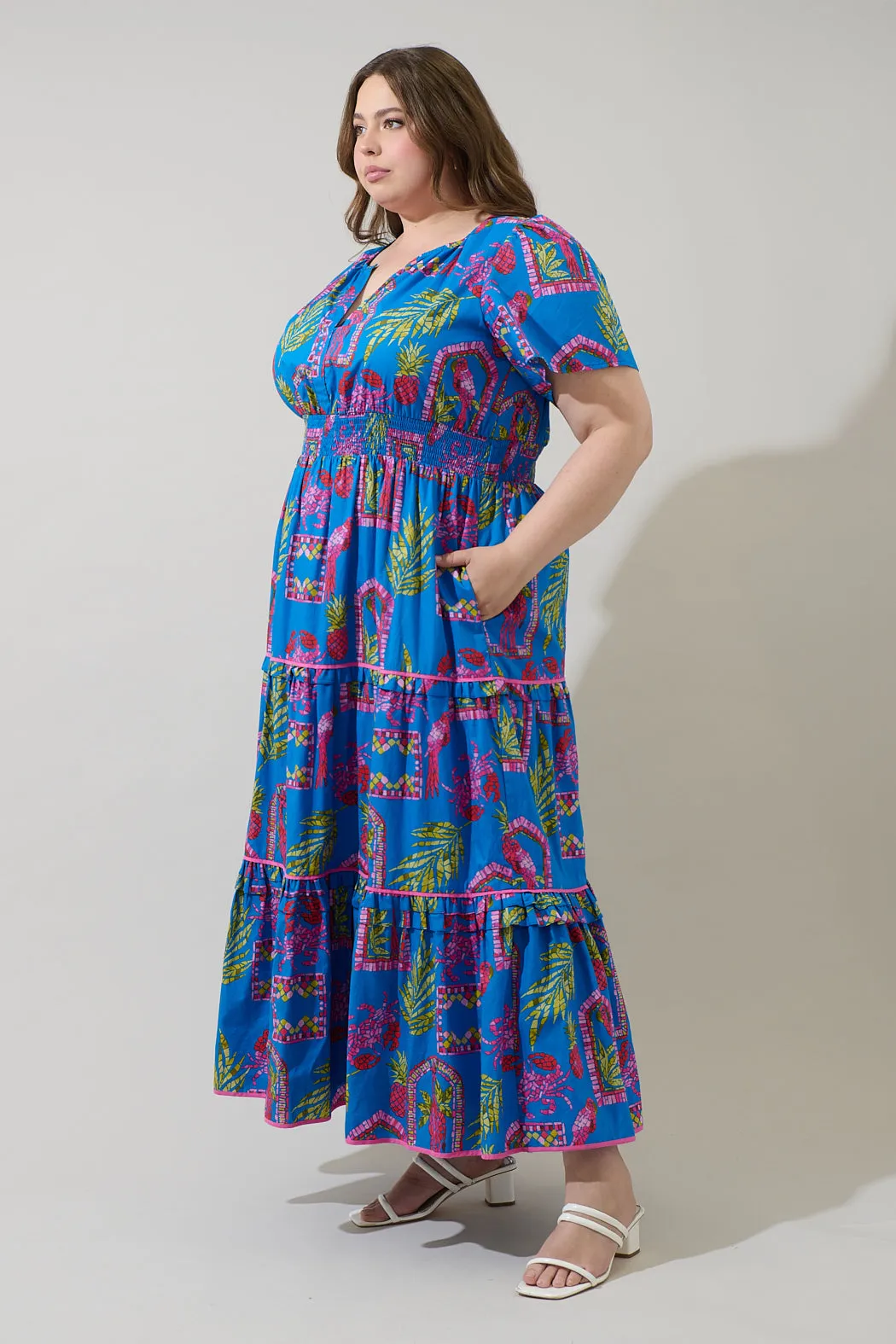 Bally Tropical Ernie Tiered Maxi Dress Curve sold by Sugarlips product image thumbnail 3