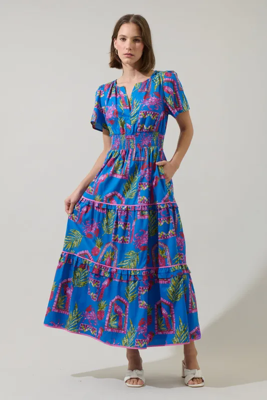 Bally Tropical Ernie Tiered Maxi Dress sold by Sugarlips