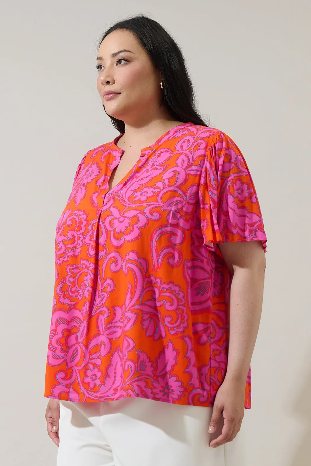 Marinda Floral Mivie Pleated Top Curve sold by Sugarlips product image thumbnail 3