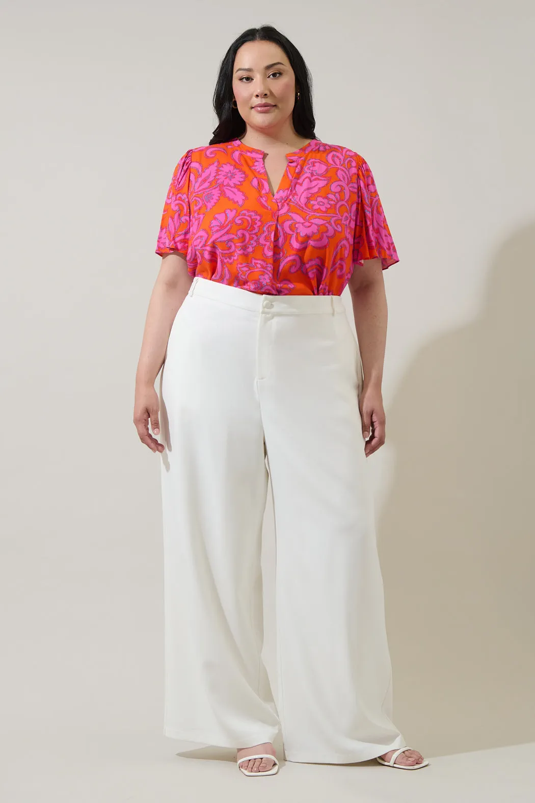 Marinda Floral Mivie Pleated Top Curve sold by Sugarlips product image thumbnail 4