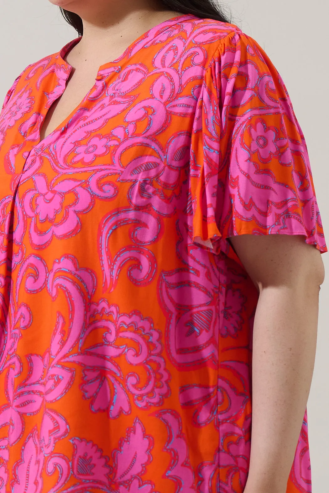 Marinda Floral Mivie Pleated Top Curve sold by Sugarlips product image thumbnail 5