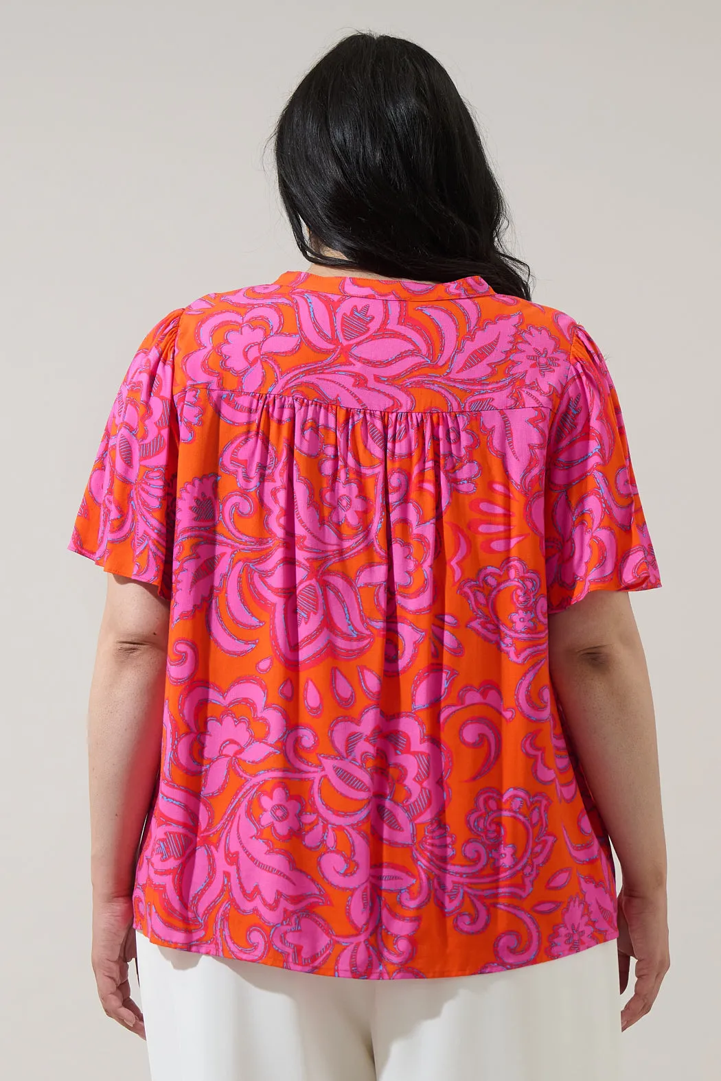 Marinda Floral Mivie Pleated Top Curve sold by Sugarlips product image thumbnail 2