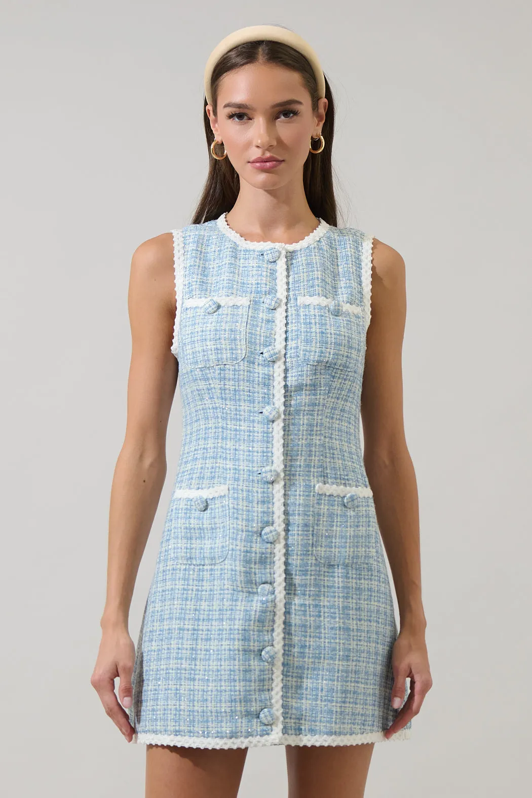 Elviane Tweed Mini Dress sold by Sugarlips