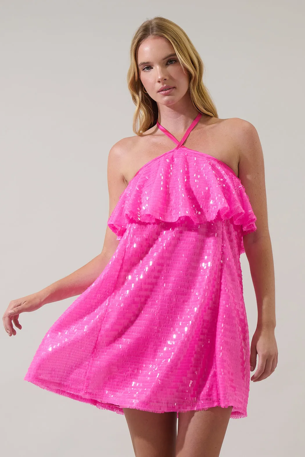 Liviana Sequin Shift Mini Dress sold by Sugarlips