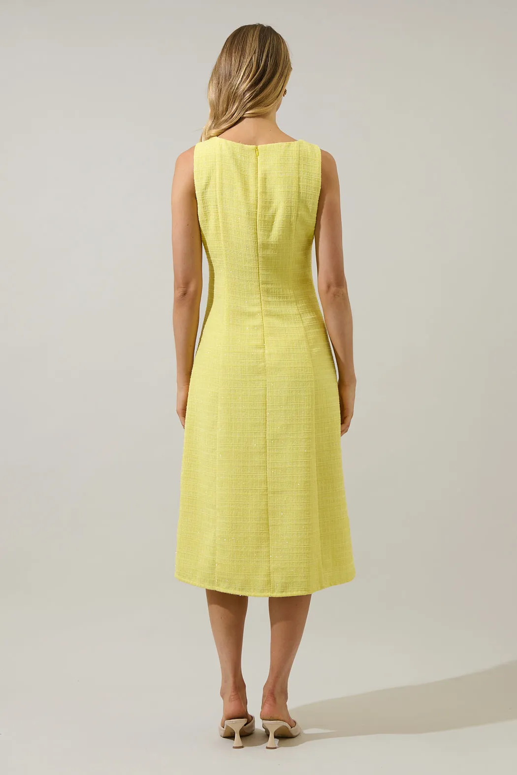 Adriella Tweed Litia Sleeveless Midi Dress sold by Sugarlips product image thumbnail 2