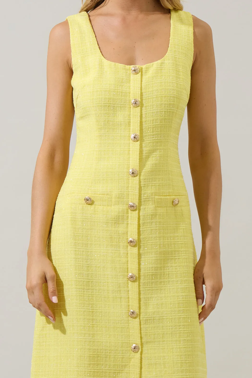 Adriella Tweed Litia Sleeveless Midi Dress sold by Sugarlips product image thumbnail 4