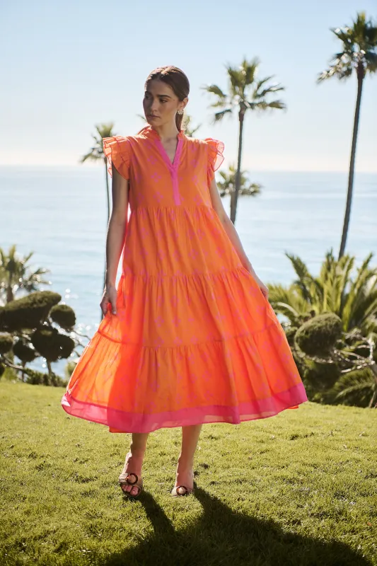 Donna Dot Mirna Tiered Midi Dress sold by Sugarlips