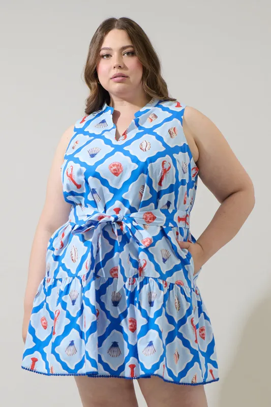 Lobster Bay Vilma Sleeveless Mini Dress Curve made by Sugarlips