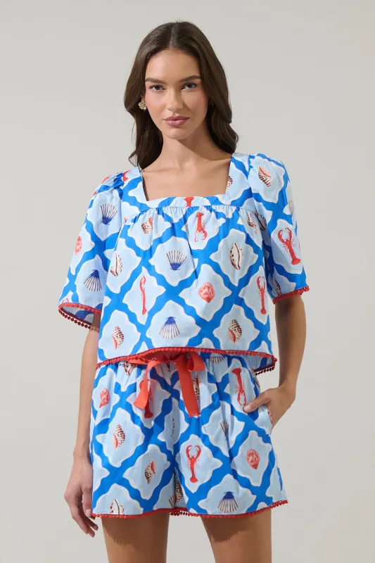 Lobster Bay Durmy Bell Sleeve Top sold by Sugarlips