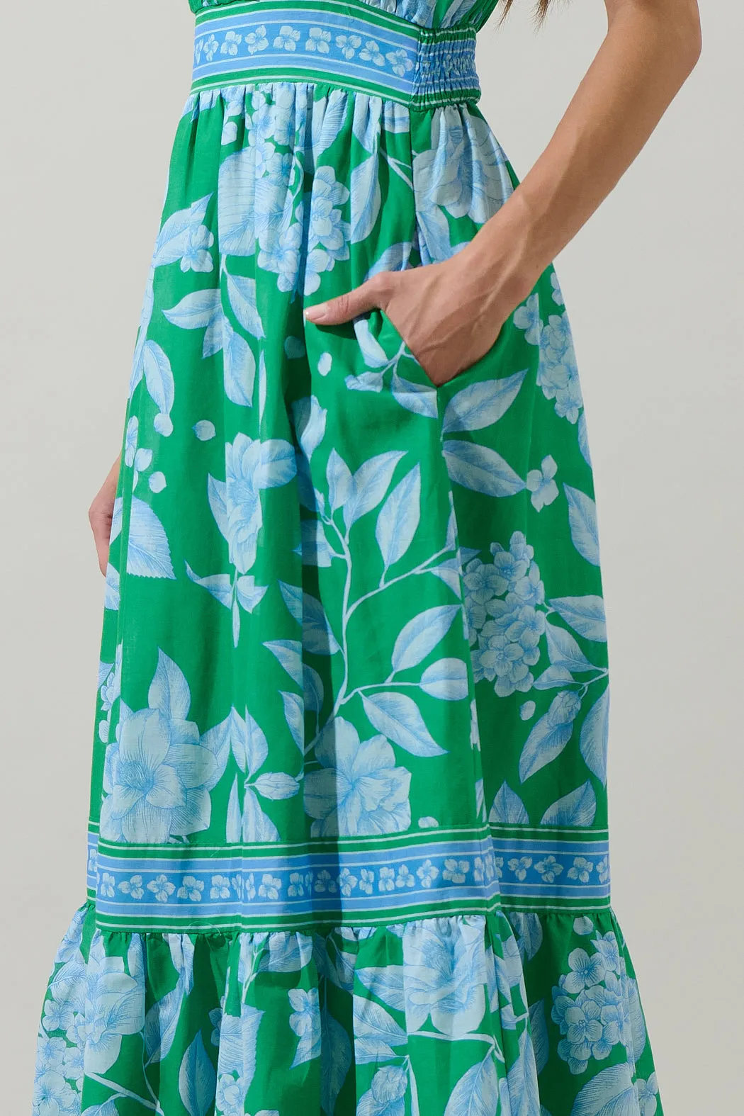 Verbena Floral Ingrida Surplice Maxi Dress sold by Sugarlips product image thumbnail 5