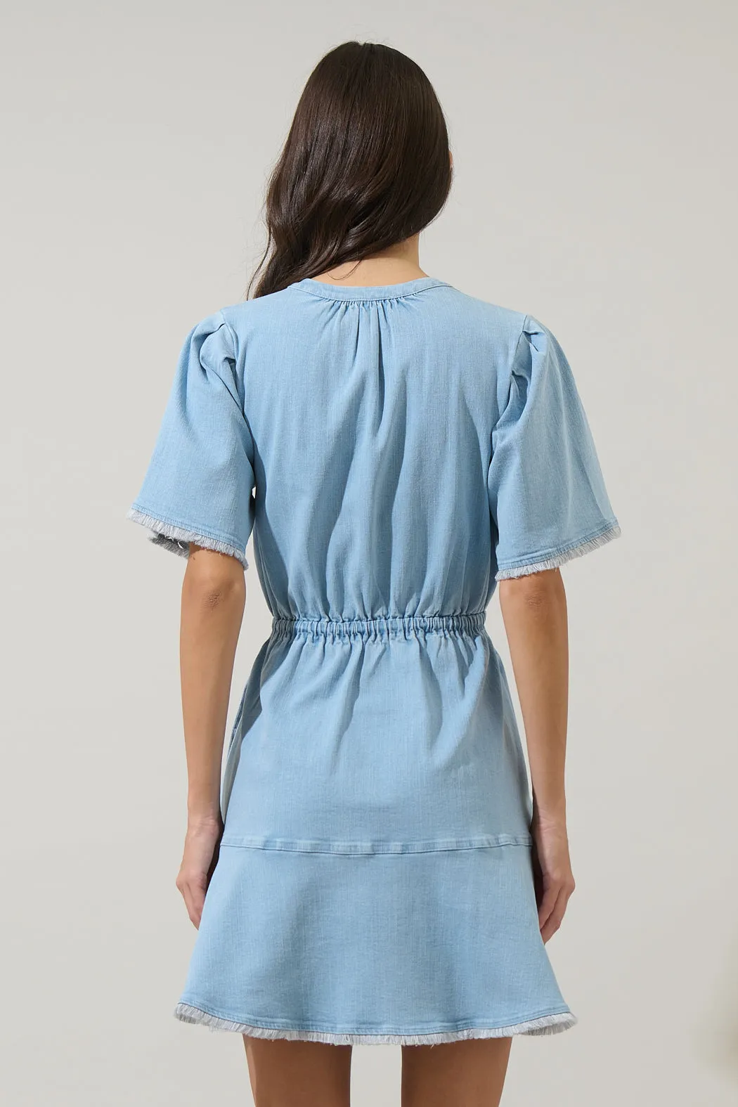 Gabriella Denim Fray Mini Dress sold by Sugarlips product image thumbnail 2