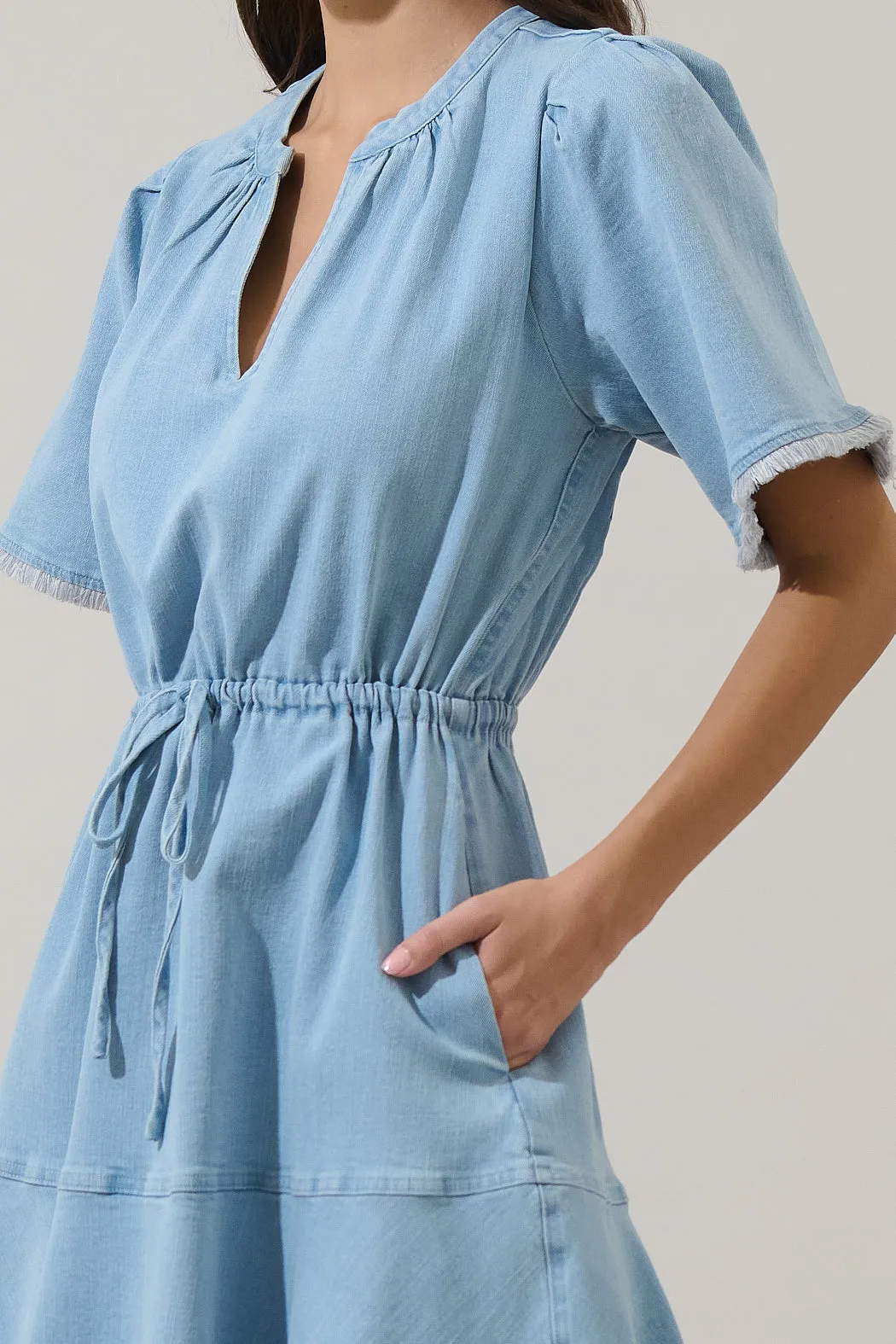 Gabriella Denim Fray Mini Dress sold by Sugarlips product image thumbnail 5