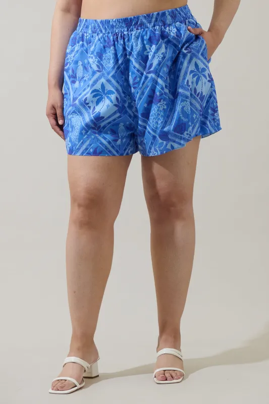 Kaidy Tropical High Waisted Shorts Curve sold by Sugarlips