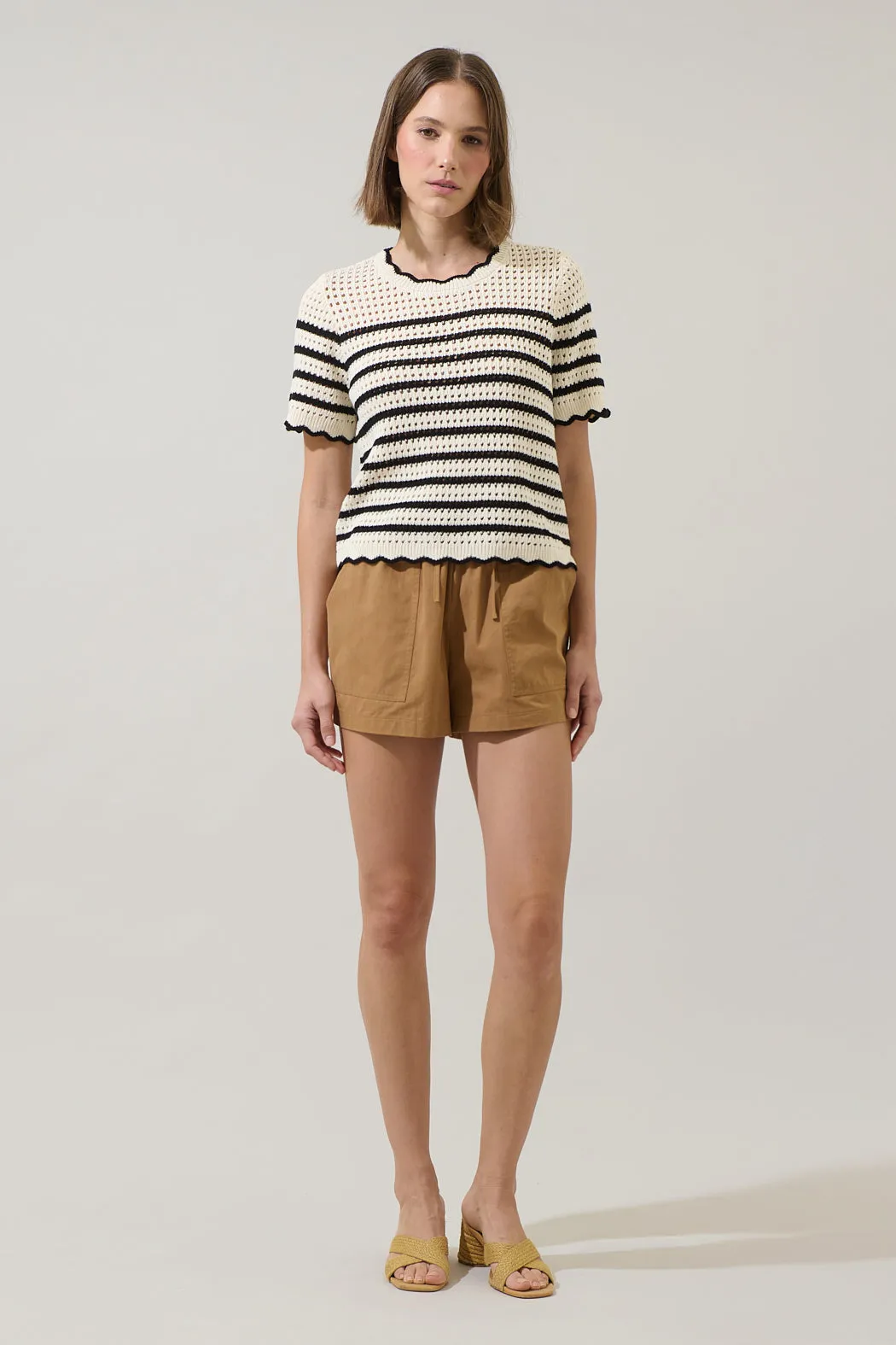 Tarcy Striped Scallop Sweater Top sold by Sugarlips product image thumbnail 4