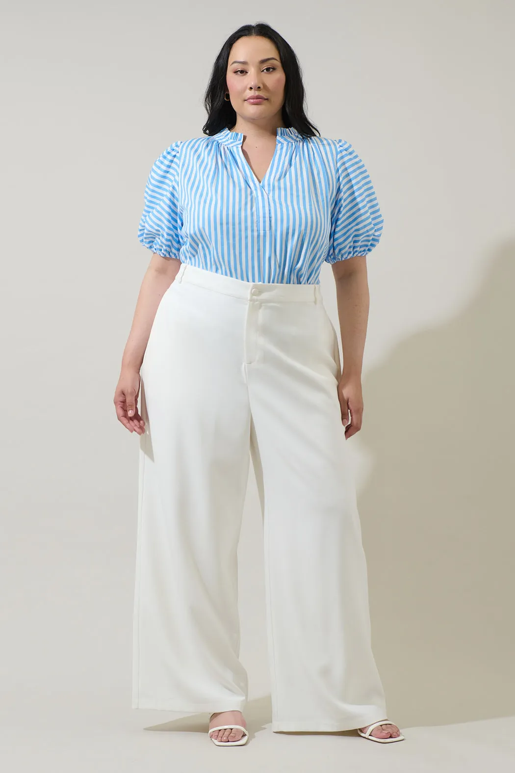 Saida Striped Josy Puff Sleeve Top Curve sold by Sugarlips product image thumbnail 4