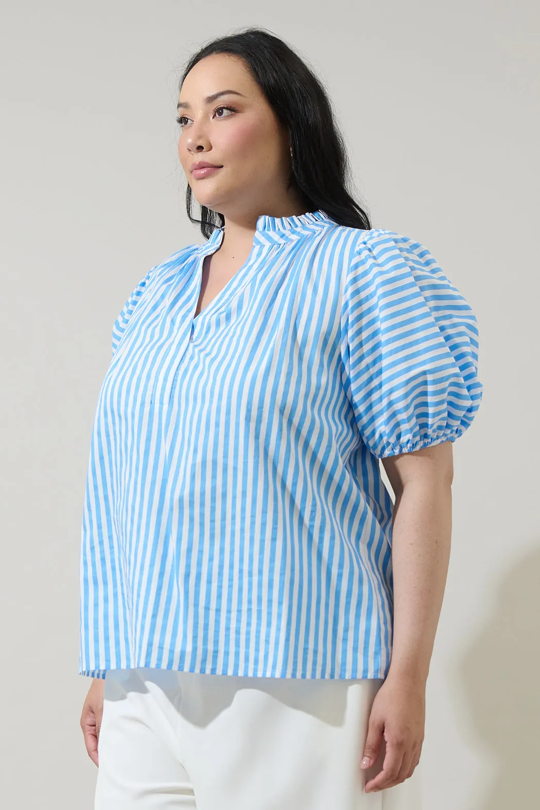 Saida Striped Josy Puff Sleeve Top Curve sold by Sugarlips product image thumbnail 3