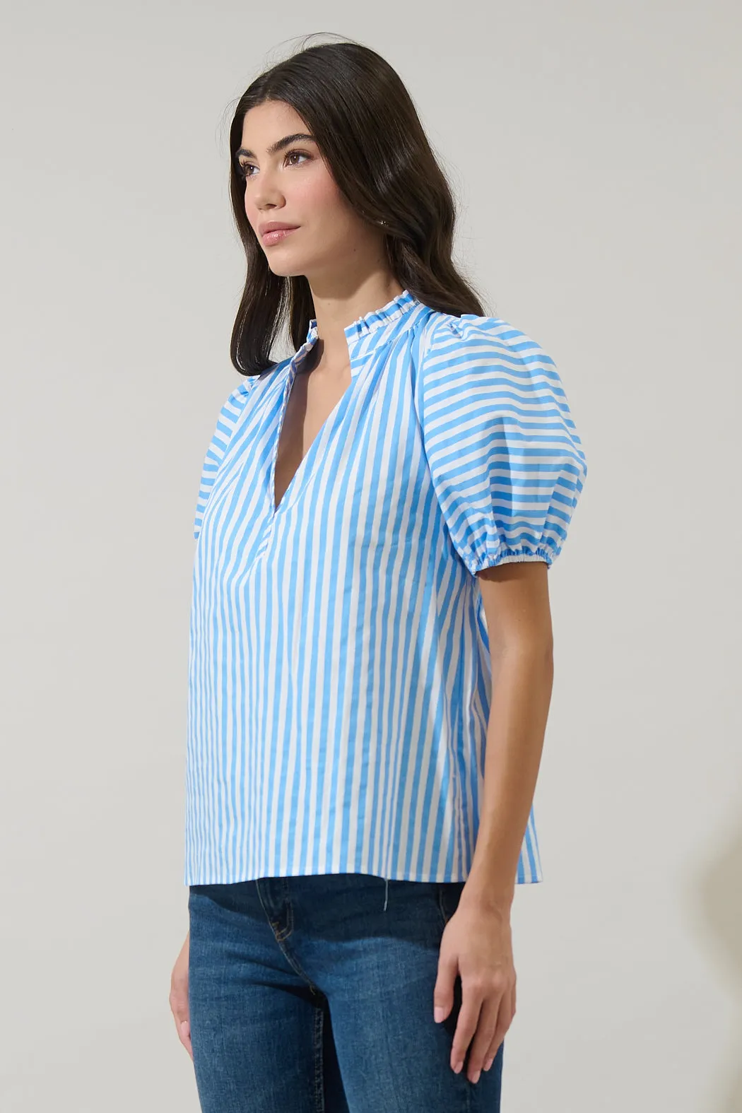 Saida Striped Josy Puff Sleeve Top sold by Sugarlips product image thumbnail 3