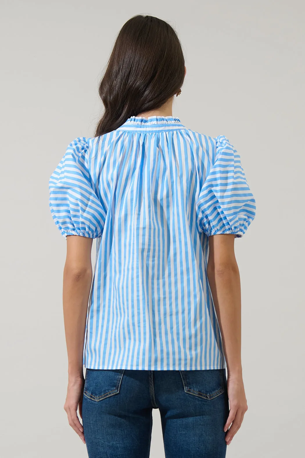 Saida Striped Josy Puff Sleeve Top sold by Sugarlips product image thumbnail 2
