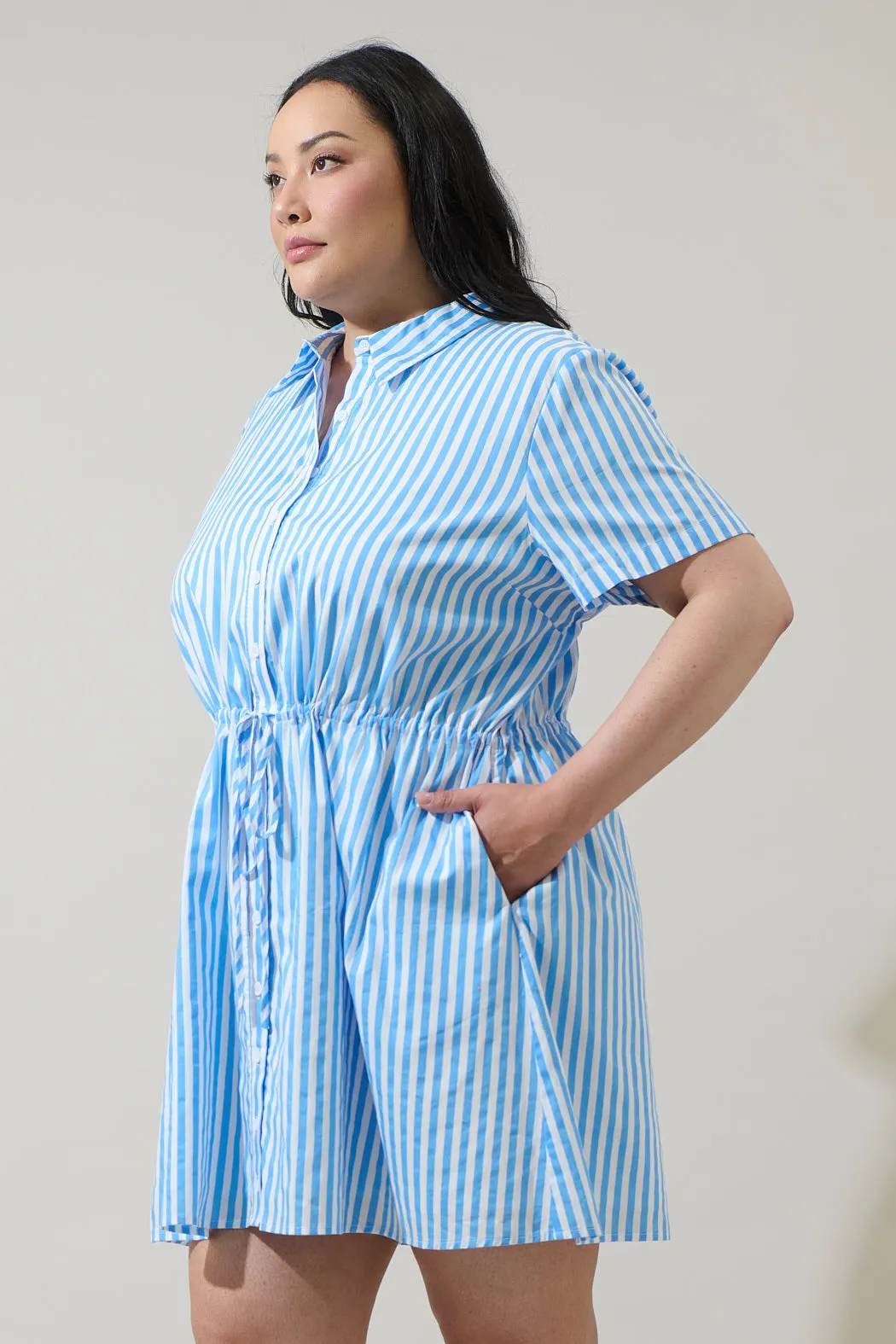 Saida Striped Kenda Shift Mini Dress Curve sold by Sugarlips product image thumbnail 3