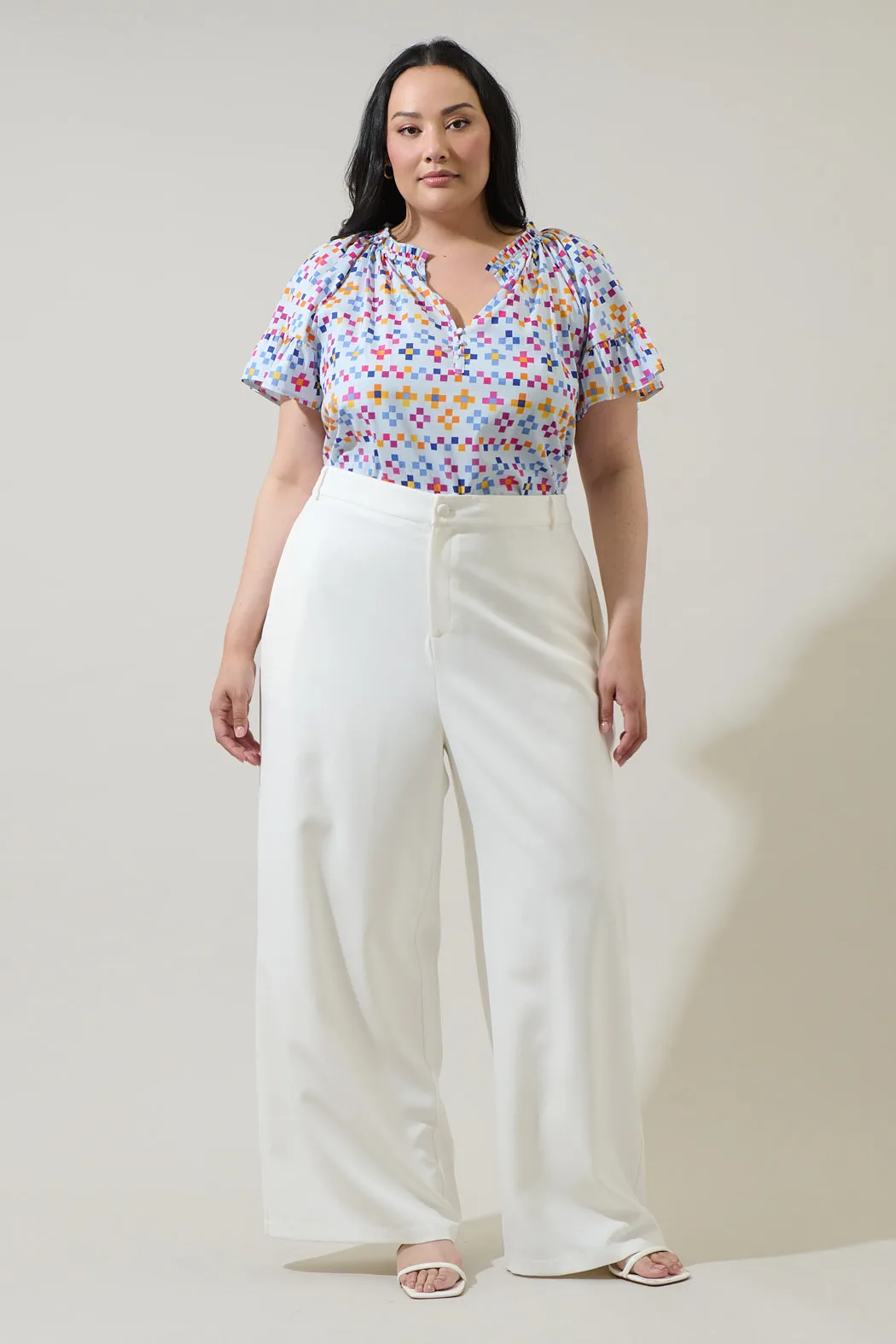 Kessa Geo Macy Ruffle Top Curve sold by Sugarlips product image thumbnail 4