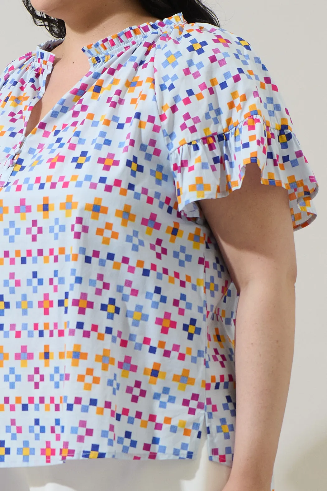 Kessa Geo Macy Ruffle Top Curve sold by Sugarlips product image thumbnail 5