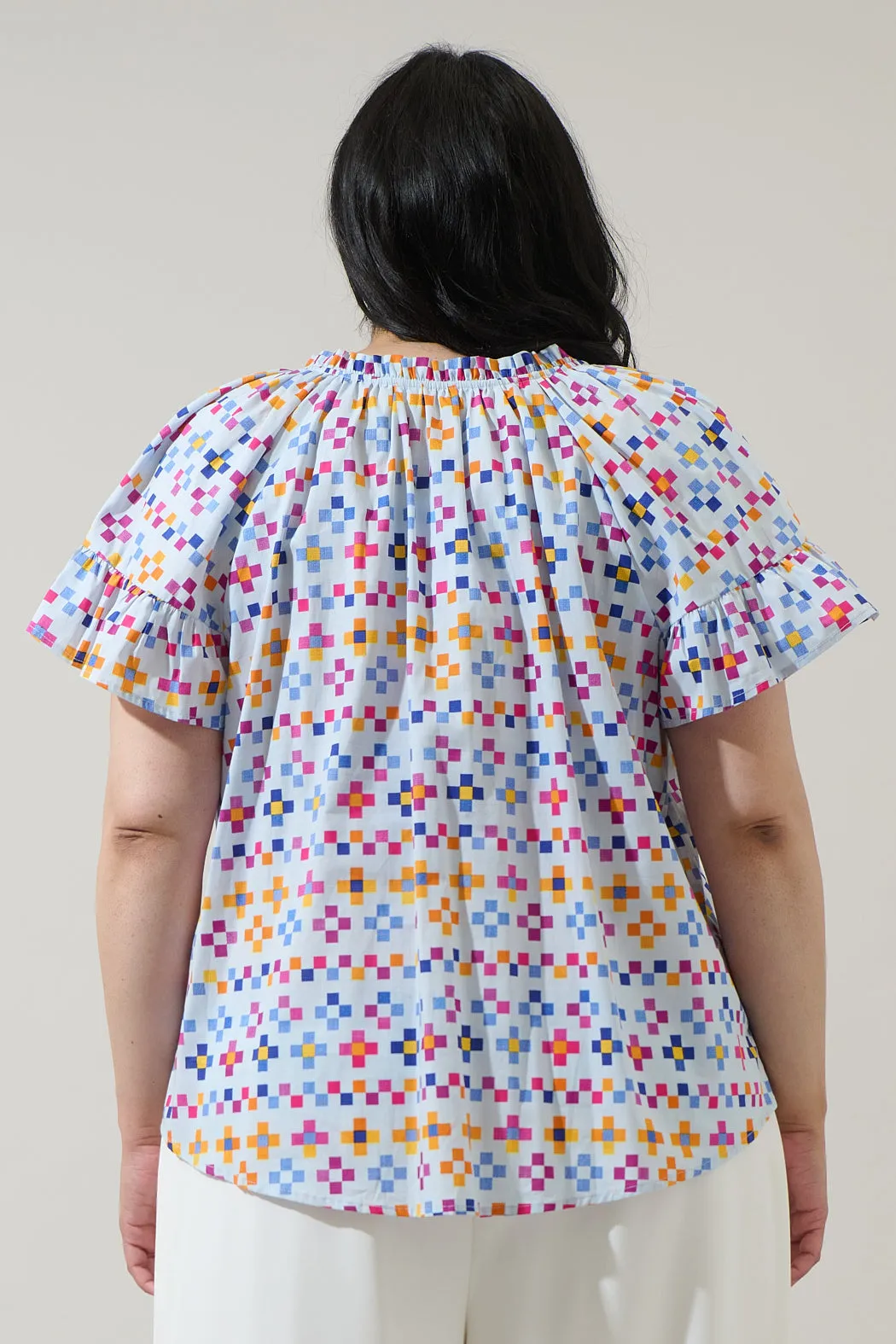 Kessa Geo Macy Ruffle Top Curve sold by Sugarlips product image thumbnail 2