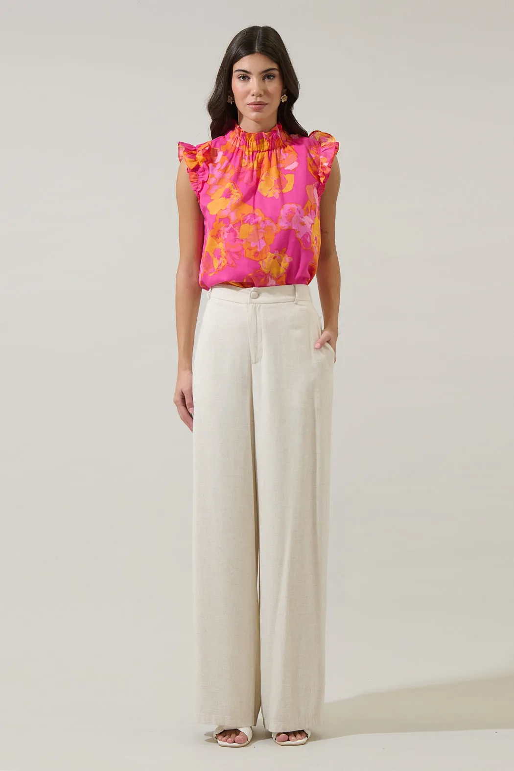 Elaris Floral Zoie Ruffle Top sold by Sugarlips product image thumbnail 4